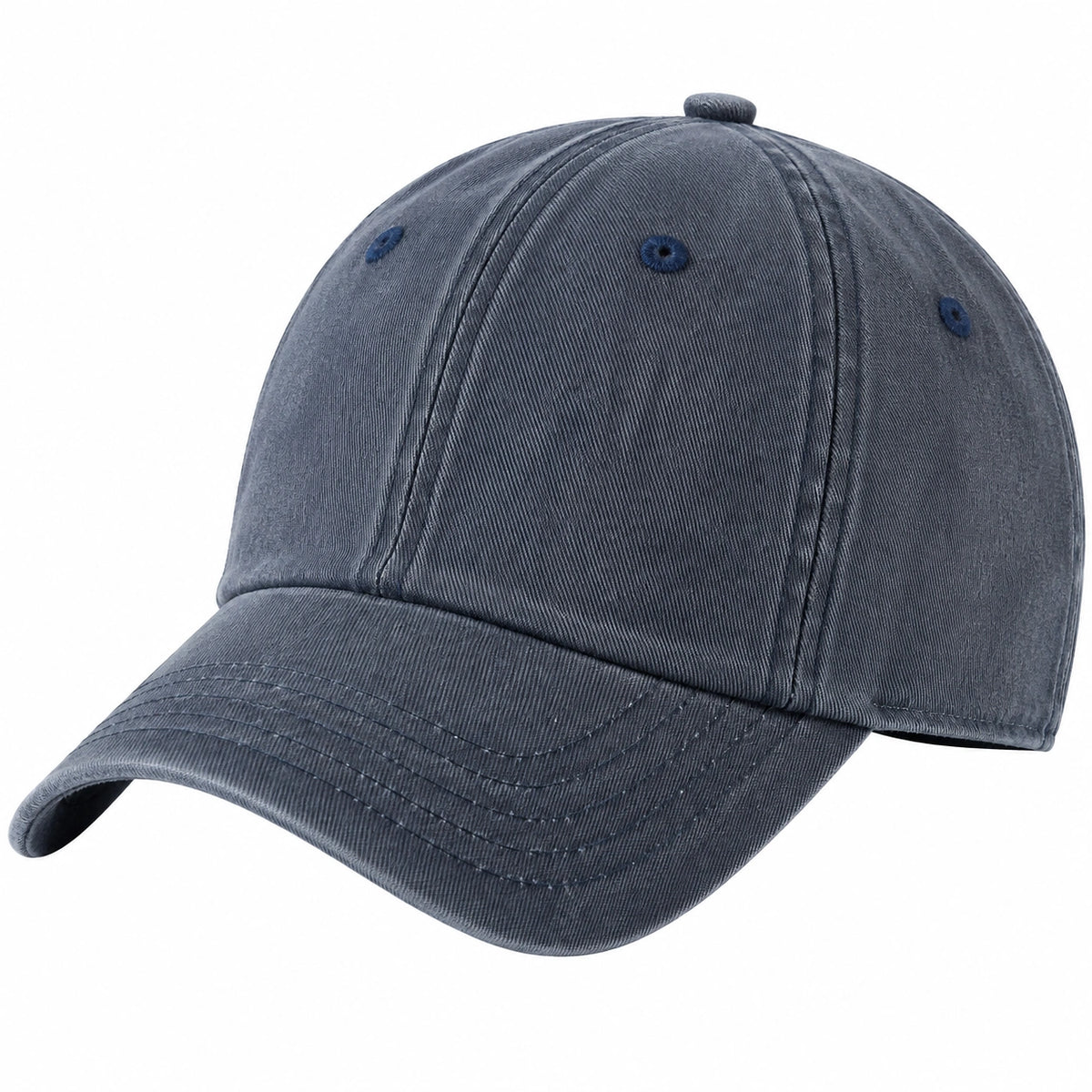 Cappellino da baseball taglia unica in cotone blu navy con visiera curva stile casual