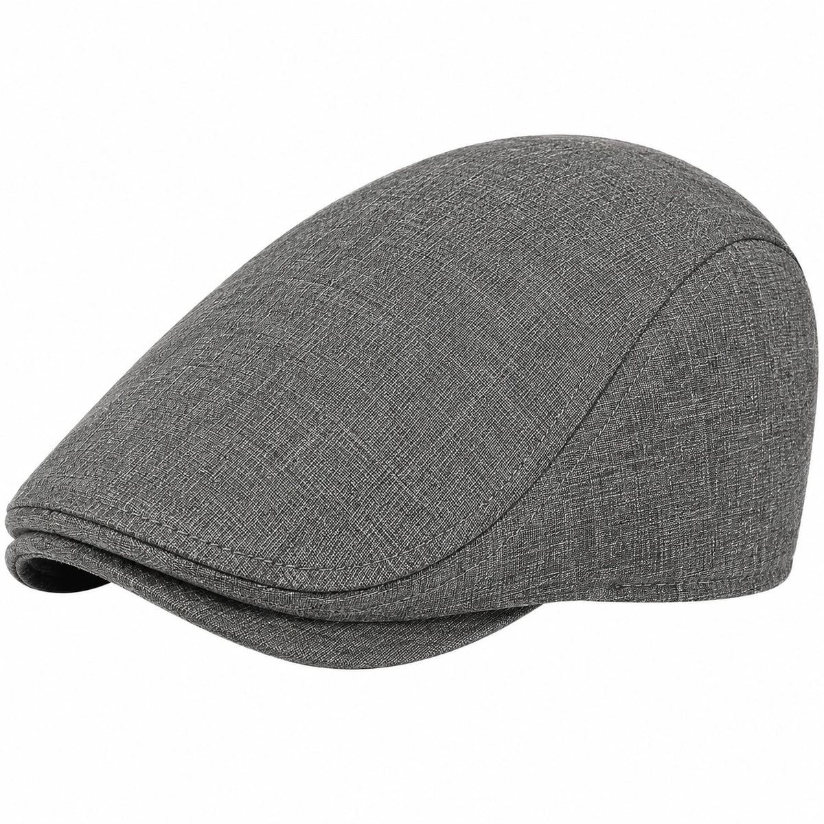 Coppola unisex taglia unica in tessuto grigio stile classico