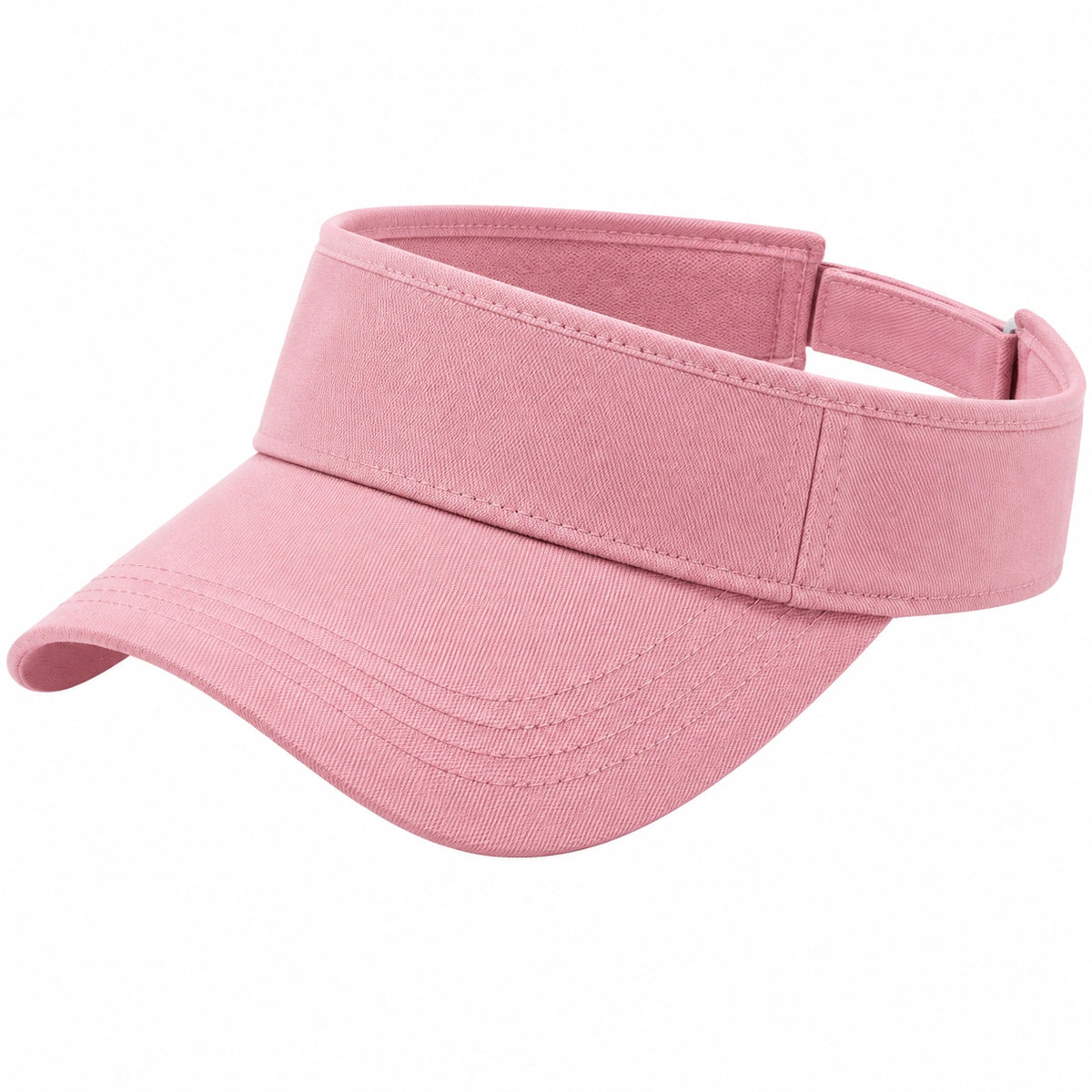 Visiera sportiva taglia unica in tessuto rosa - tesa curva regolabile