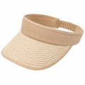 Visiera donna taglia unica in paglia beige con fascia elastica - protezione solare